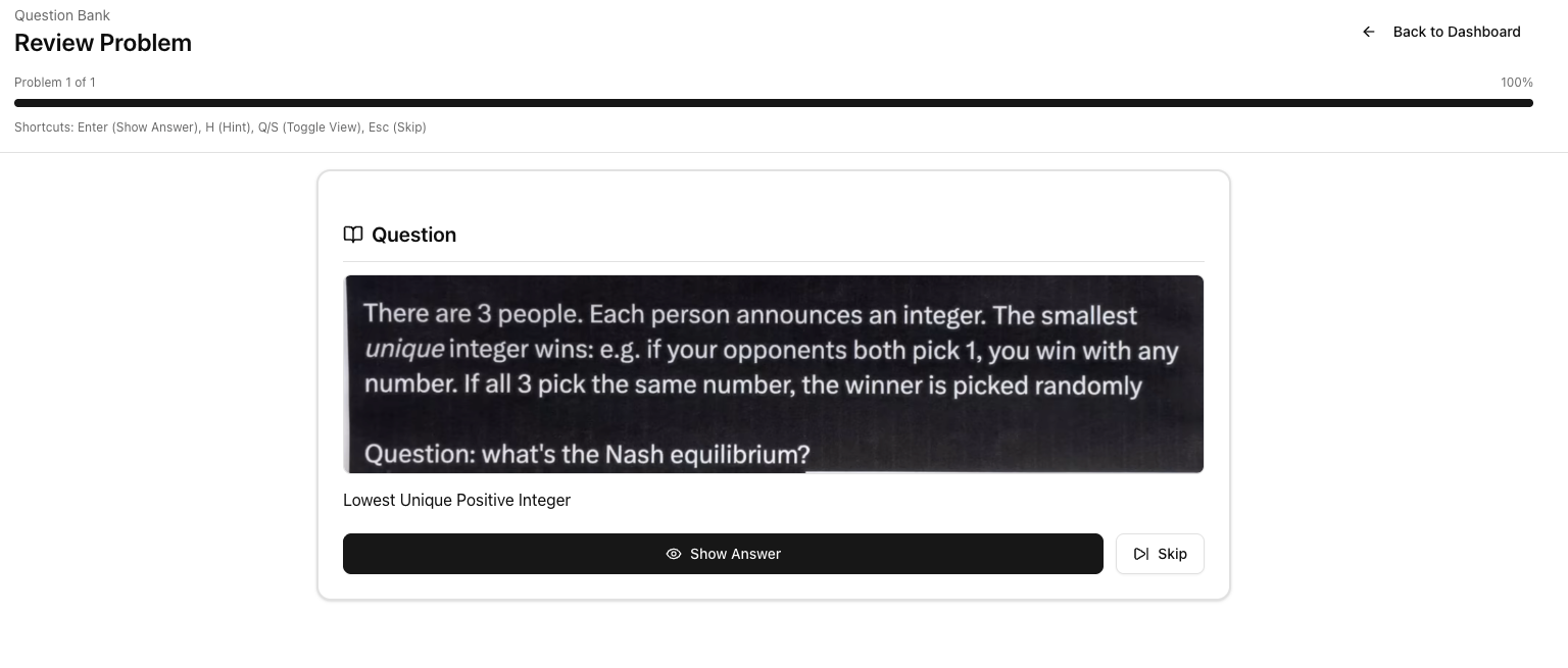 Question bank application second screenshot